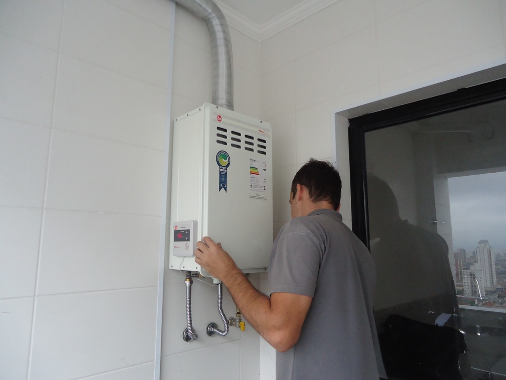 Instalação de aquecedor a gás